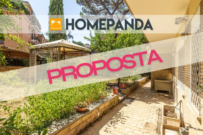 Appartamento pentalocale con giardino angolare di 400 mq